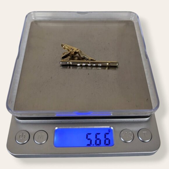 (2/$20) Vintage Rhinestone Accent Tie Clip - Picture 5 of 5